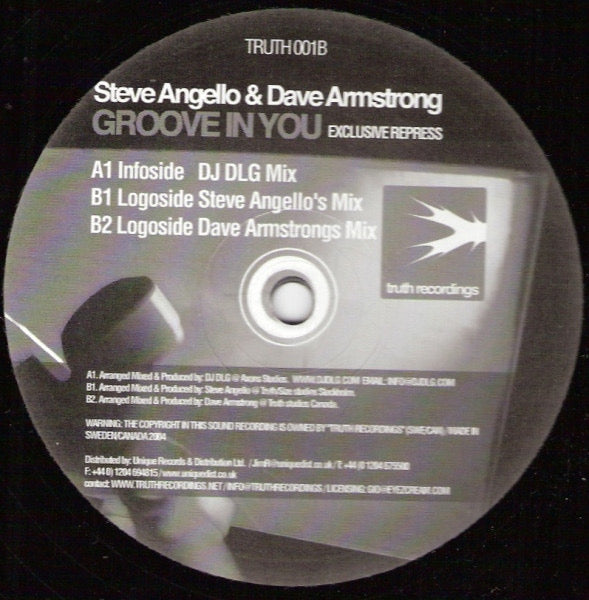 Steve Angello &amp; Dave Armstrong ‎– Groove In You (Exklusive Neuauflage)