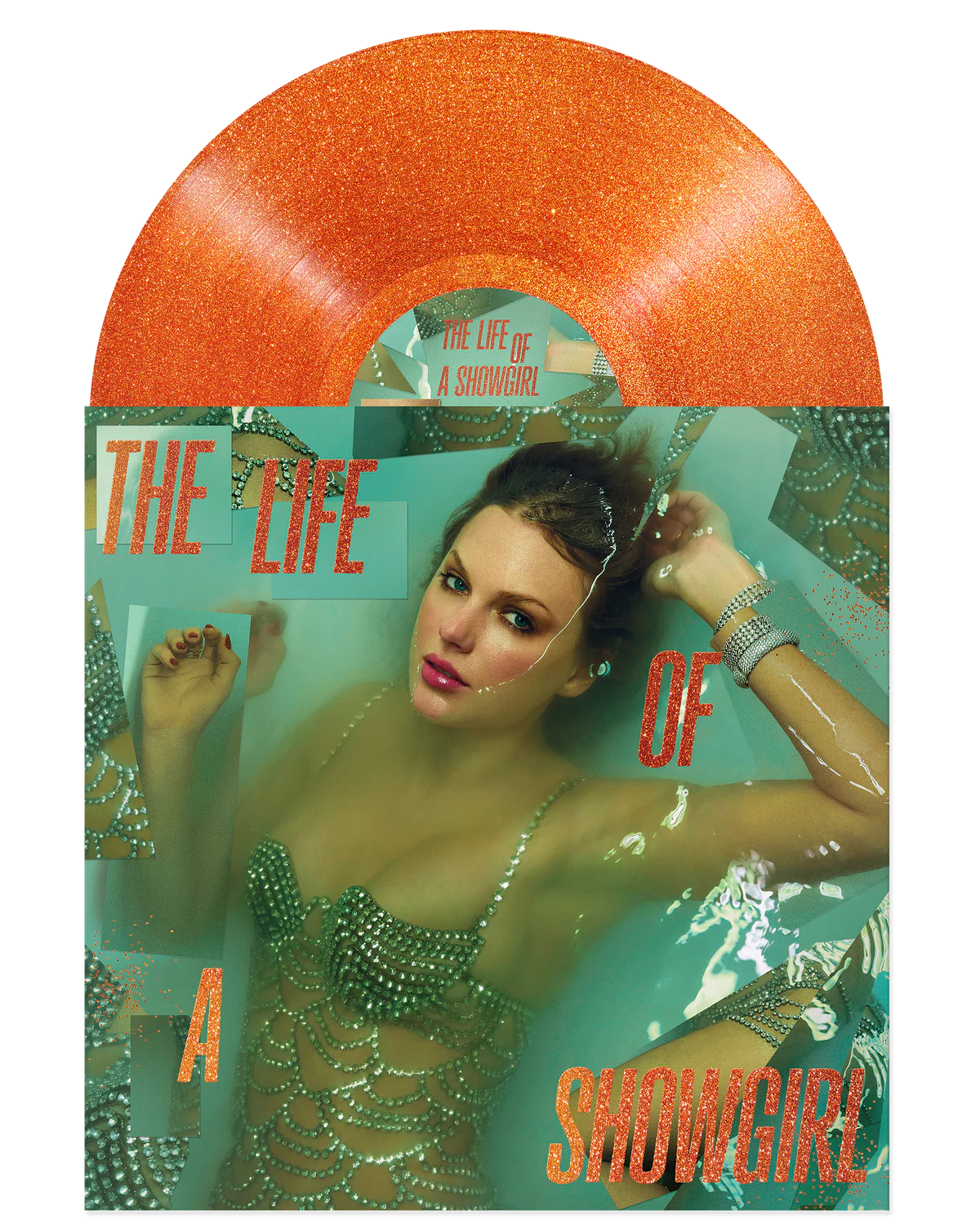 Taylor Swift - The Life of A Showgirl (translucent orange vinyl with gold glitter)