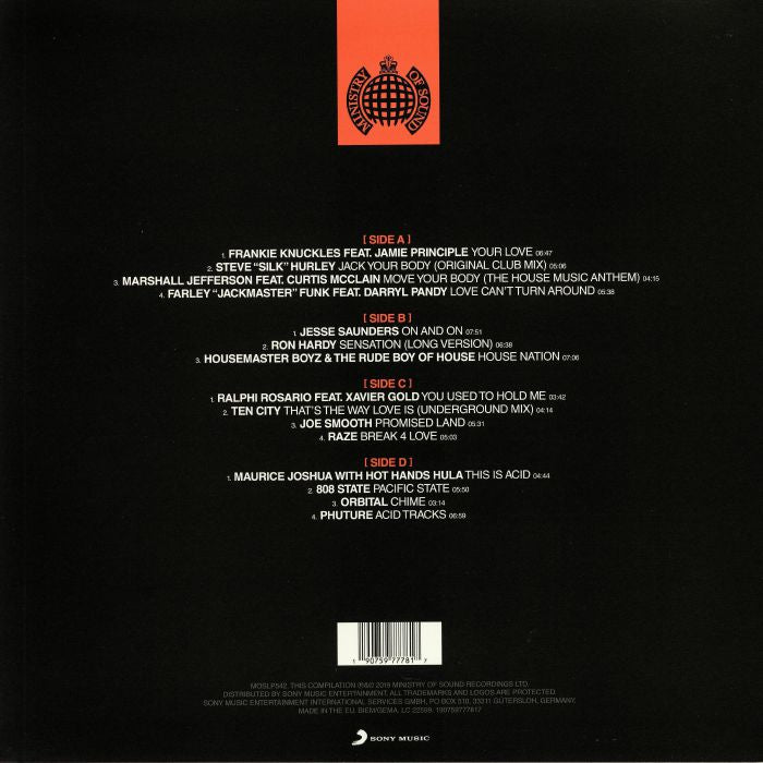 Various Artist - Ministry Of Sound: Origins Of House