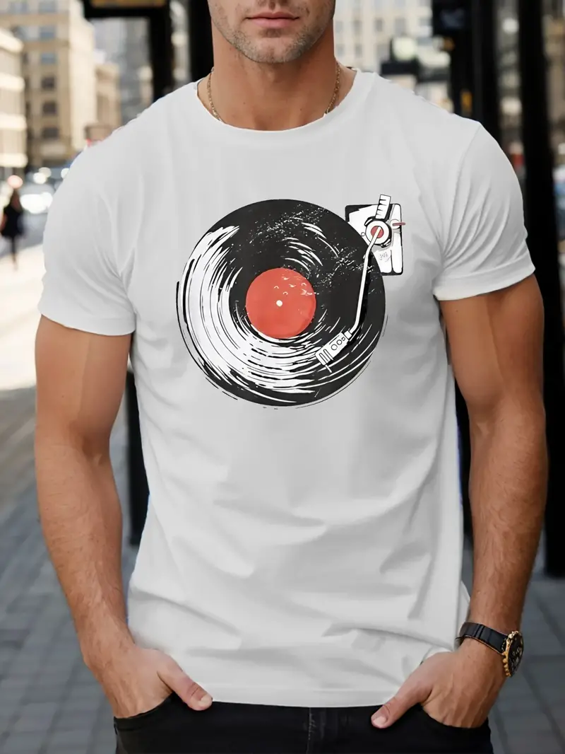 Vinyl Graphic Print Tee Shirt (White)