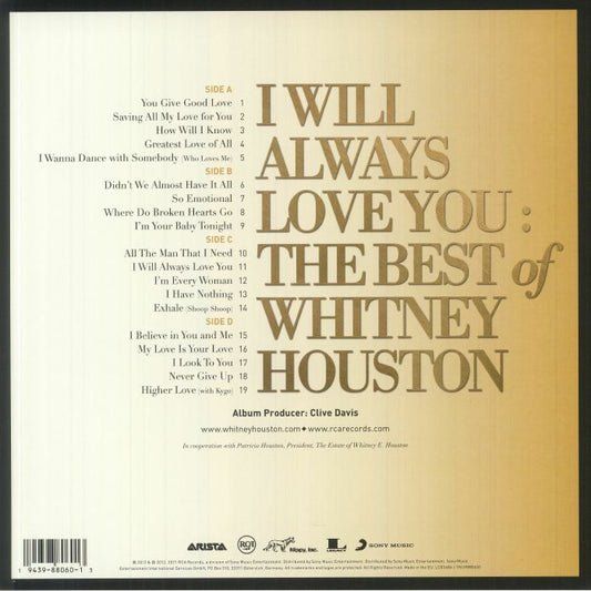 Whitney Houston - I Will Always Love You (The Best Of Whitney Houston) 2xLP