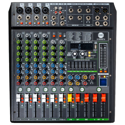 PowerWorks X1604BT-USB – 8 Channel Mixer with BT & USB