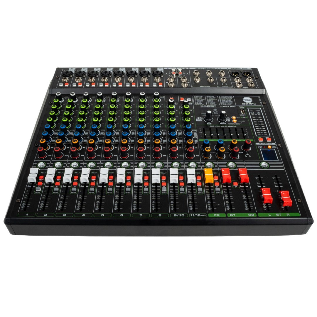 PowerWorks X2004BT-USB 8 Mono and 2 Stereo Channel Mixer