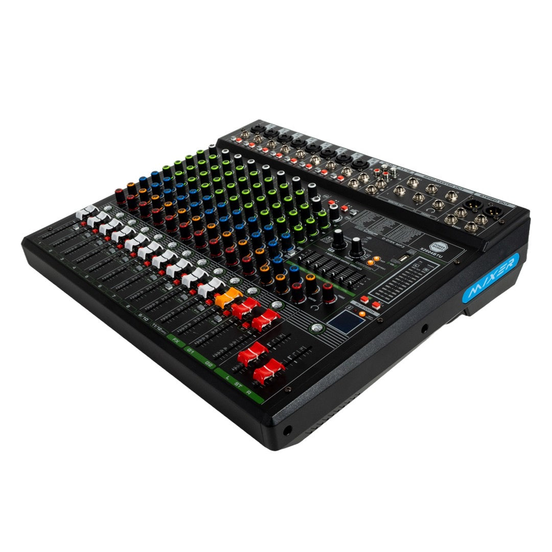 PowerWorks X2004BT-USB 8 Mono and 2 Stereo Channel Mixer