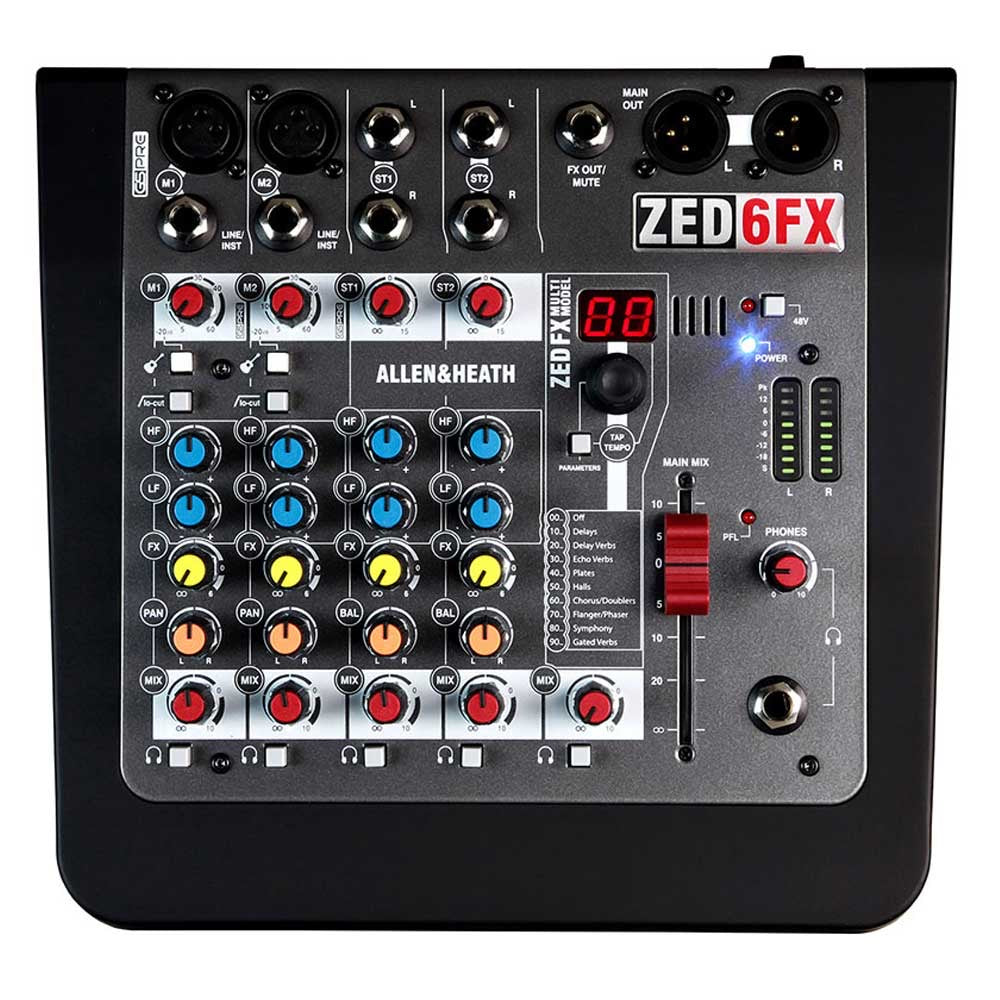 Allen & Heath ZED6 – 6 Channel Analog Mixer with FX