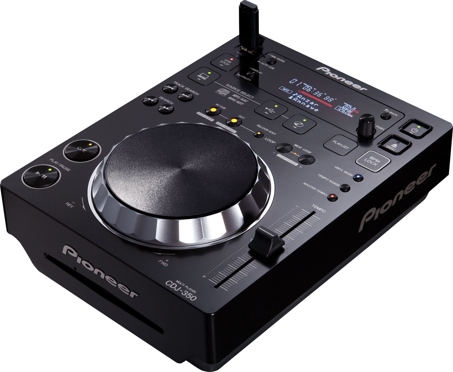 Pioneer CDJ-350 DJ-Multiplayer mit Disc-Laufwerk (schwarz)