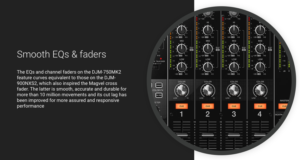 Pioneer DJM-750MK2 (mixer de DJ de desempenho de 4 canais)